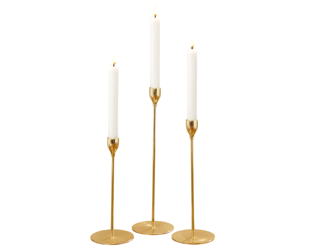 Kerzenhalter "Malte" aus Eisen, gold, ca. 23 cm - Gold - 1