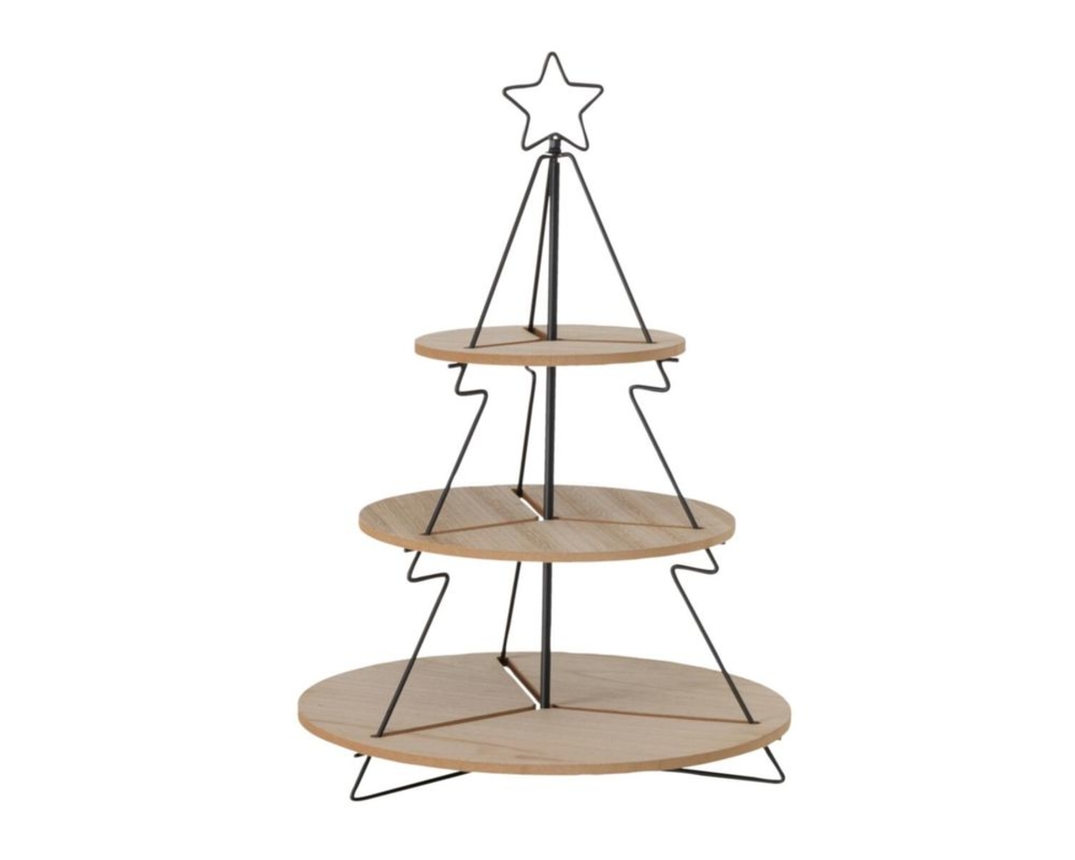Etagere "Linella", ca. 60 cm hoch - Braun/Schwarz - 1