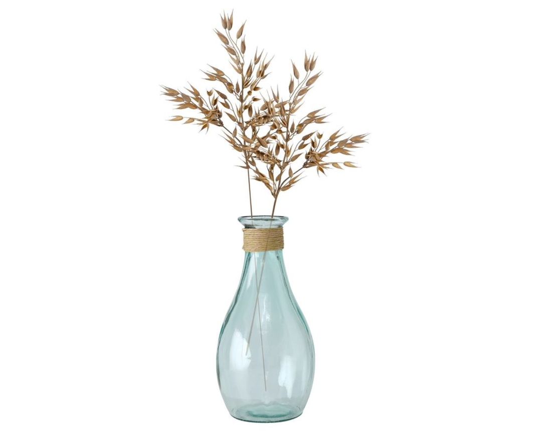 Vase "Nellia", recyceltes Glas - Blau - 1