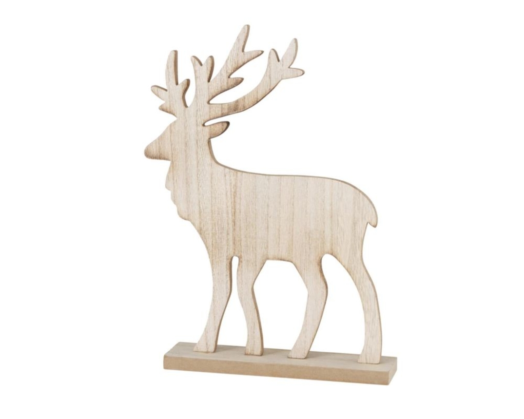 Hirsch-Figur "Kigan", ca. 30 cm - Braun - 1