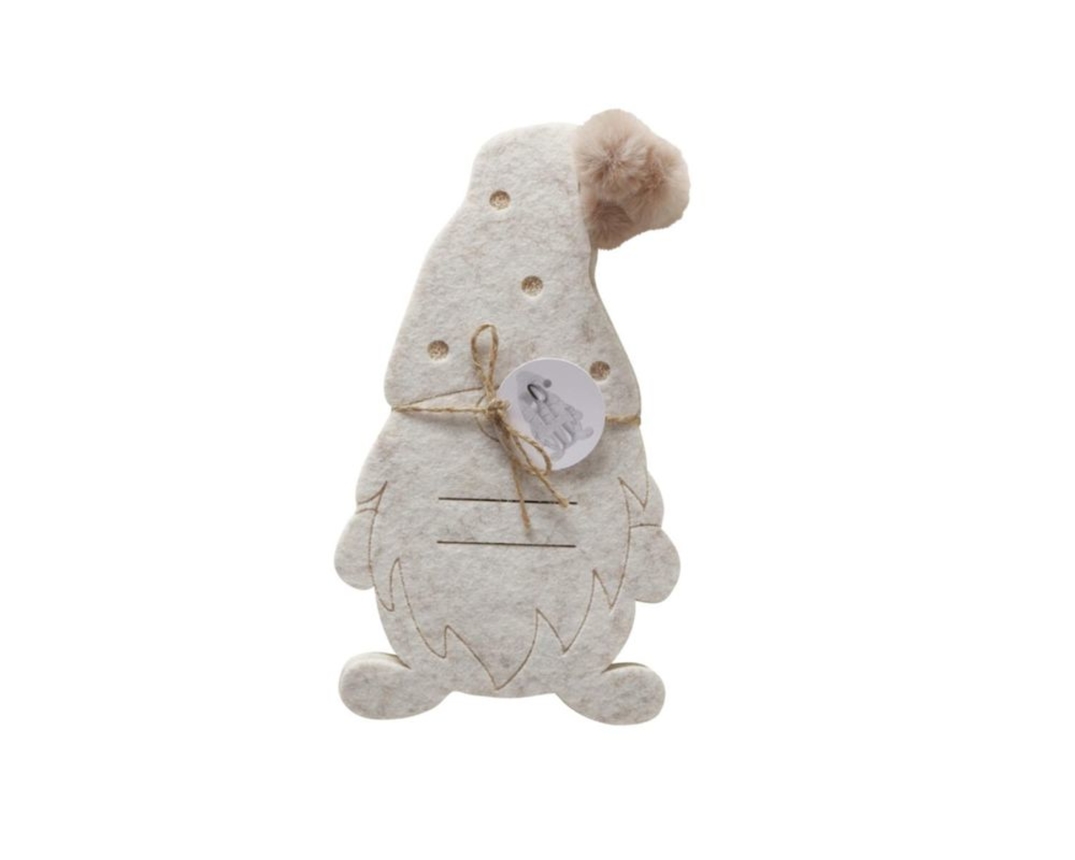 Bestecktasche in Wichtelform, ca. 12,5 cm - Hellgrau, dunkelgrau oder beige - 2