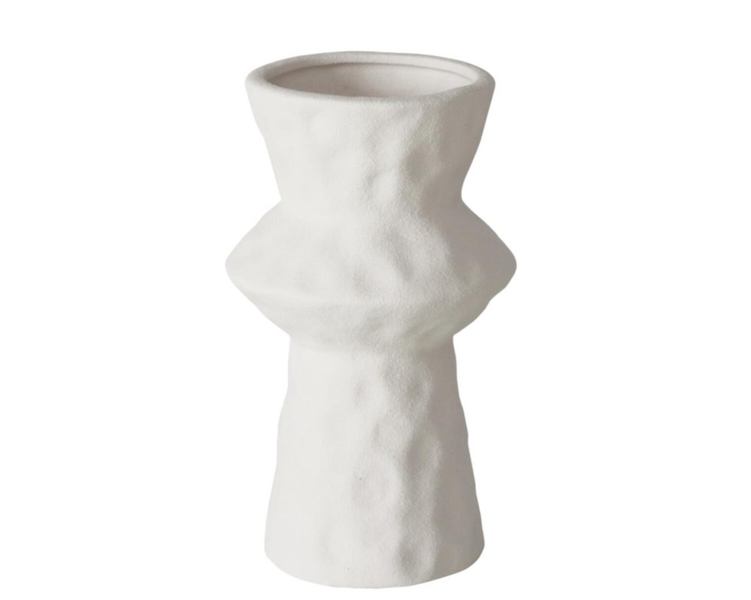 Roomio Vase "Hermas", matt, ca. 20 cm hoch - Beige/Weiß - 2