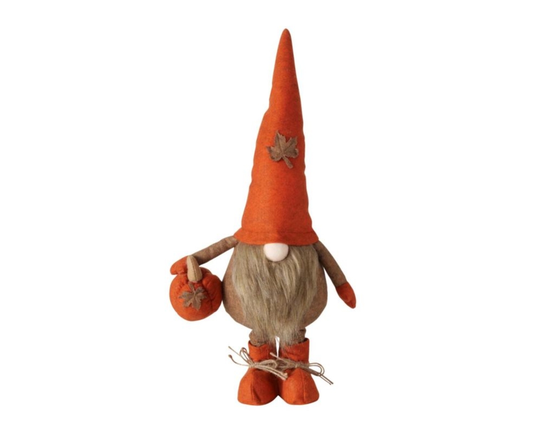 Deko-Wichtel mit Teleskopbeinen - Orange/Braun - 3