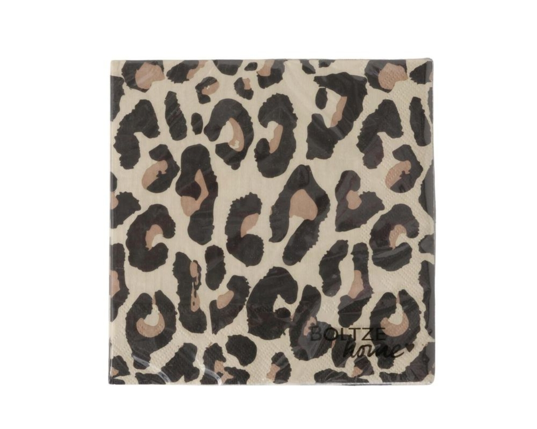 Servietten Leopardenprint - Mehrfarbig - 1