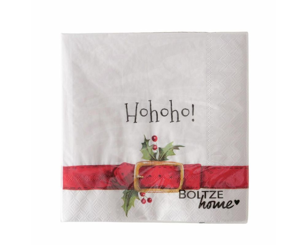 Servietten "HoHoHo", 20 Stück - Weiß - 1