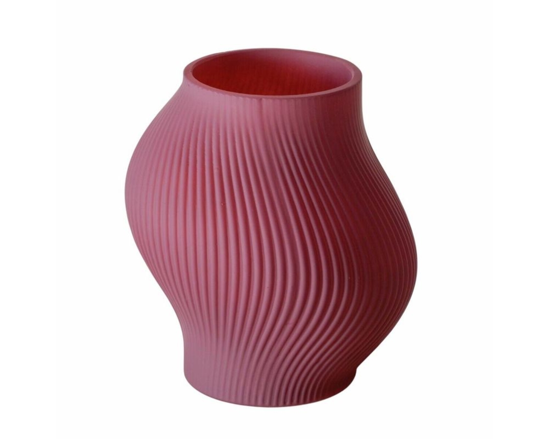 Vase "Irena" aus Glas, rot, ca. 20 cm hoch - Bordeauxrot - 1