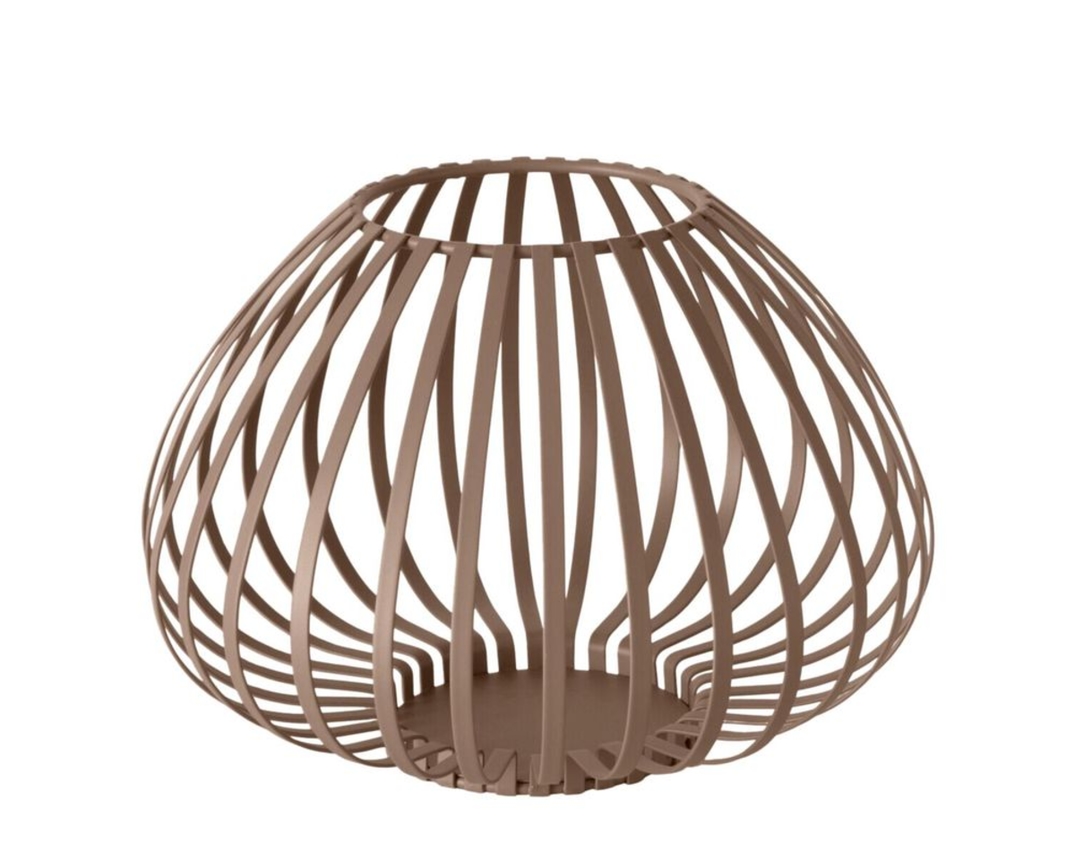 Windlicht "Celine", rund, ca. 15 cm hoch - Braun - 1