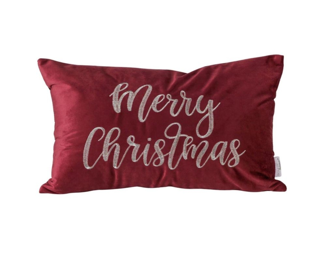 Kissen "Merry Christmas", ca. 30x50 cm - Rot - 1