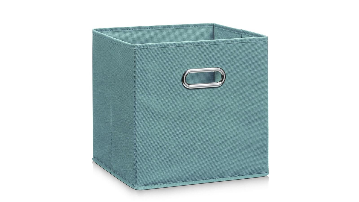 Aufbewahrungsbox aus Vlies, ca. 32x32 cm, blau - Petrol - 1