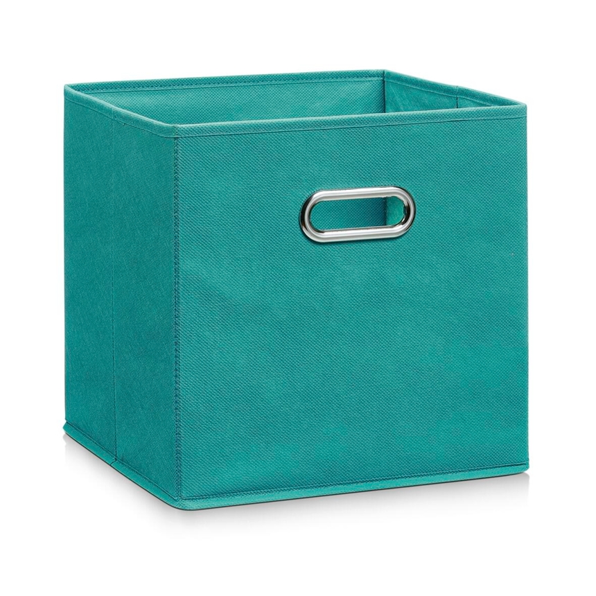 Aufbewahrungsbox "Lisa", ca. 28 cm, aus Vlies, Blau - Petrol - 1