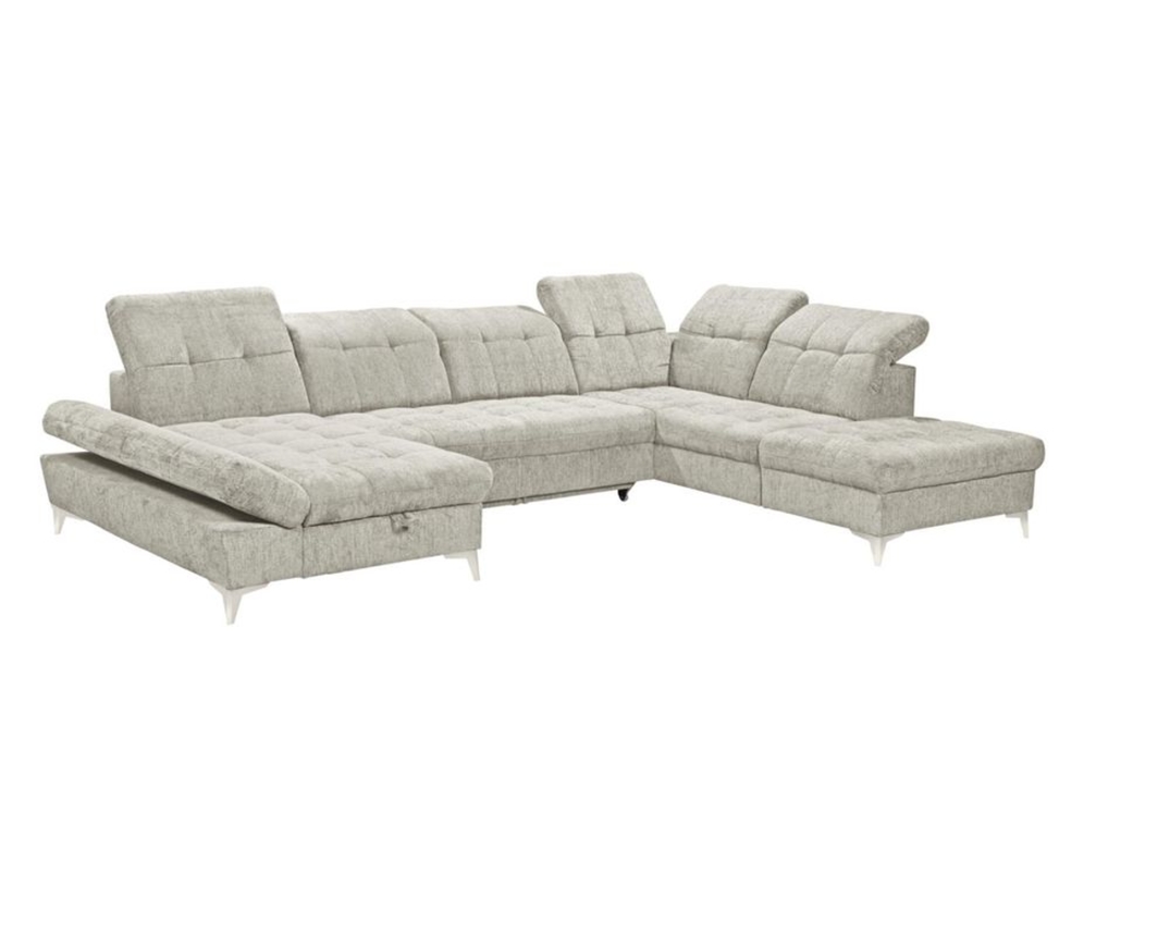 Wohnlandschaft "Erfurt", ca. 348.245 cm - Ravello 01 Ivory - 3