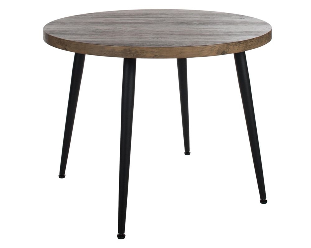 Esstisch "Dana", rund, Akazienoptik - Braun/Schwarz - 1