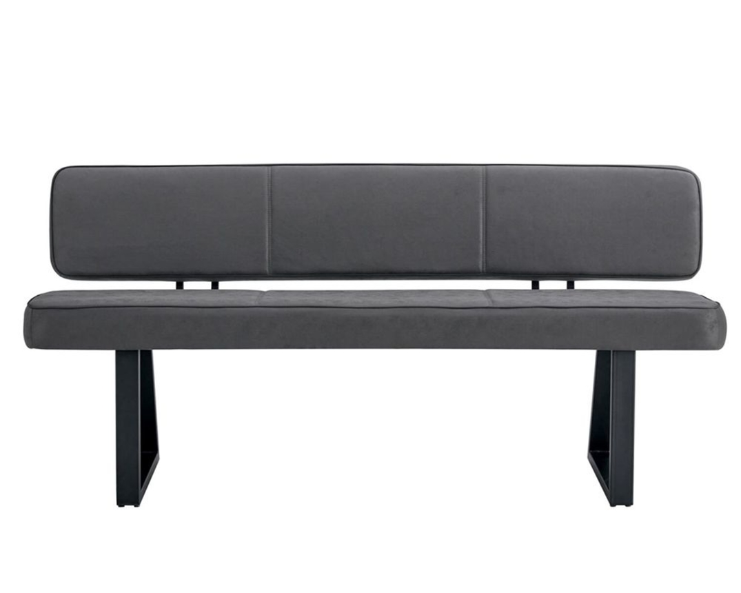 Vorstellbank "Dejana", ca. 180 cm - Anthrazit - 1