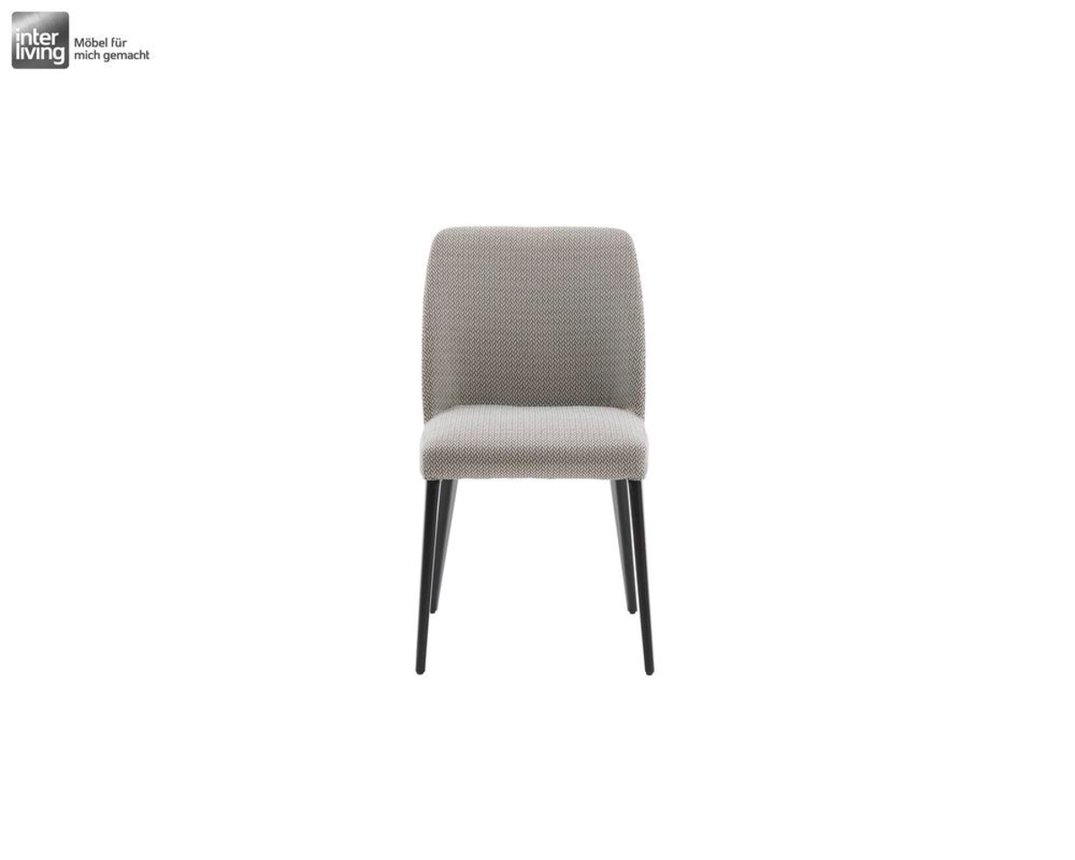 Interliving 5110 Polsterstuhl mit silberfarbenem Stoffbezug - Silber - 1