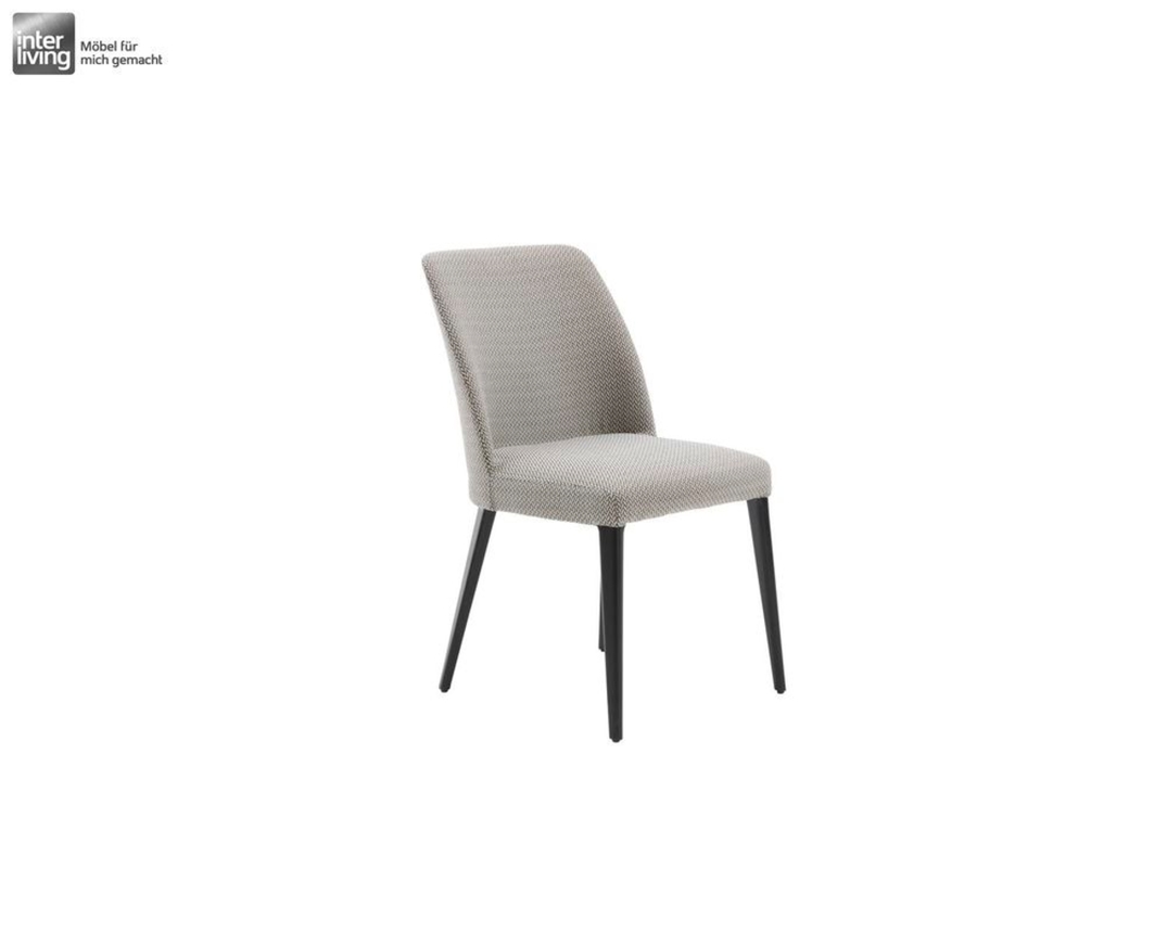 Interliving 5110 Polsterstuhl mit silberfarbenem Stoffbezug - Silber - 2