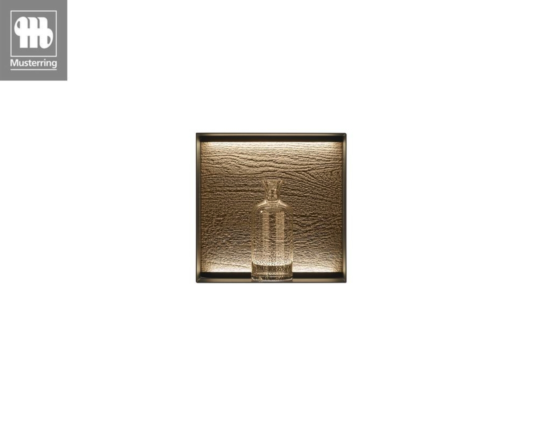 Musterring Hängeregal "Trevio" 7250, Riffelholz - Braun/Schwarz - 2