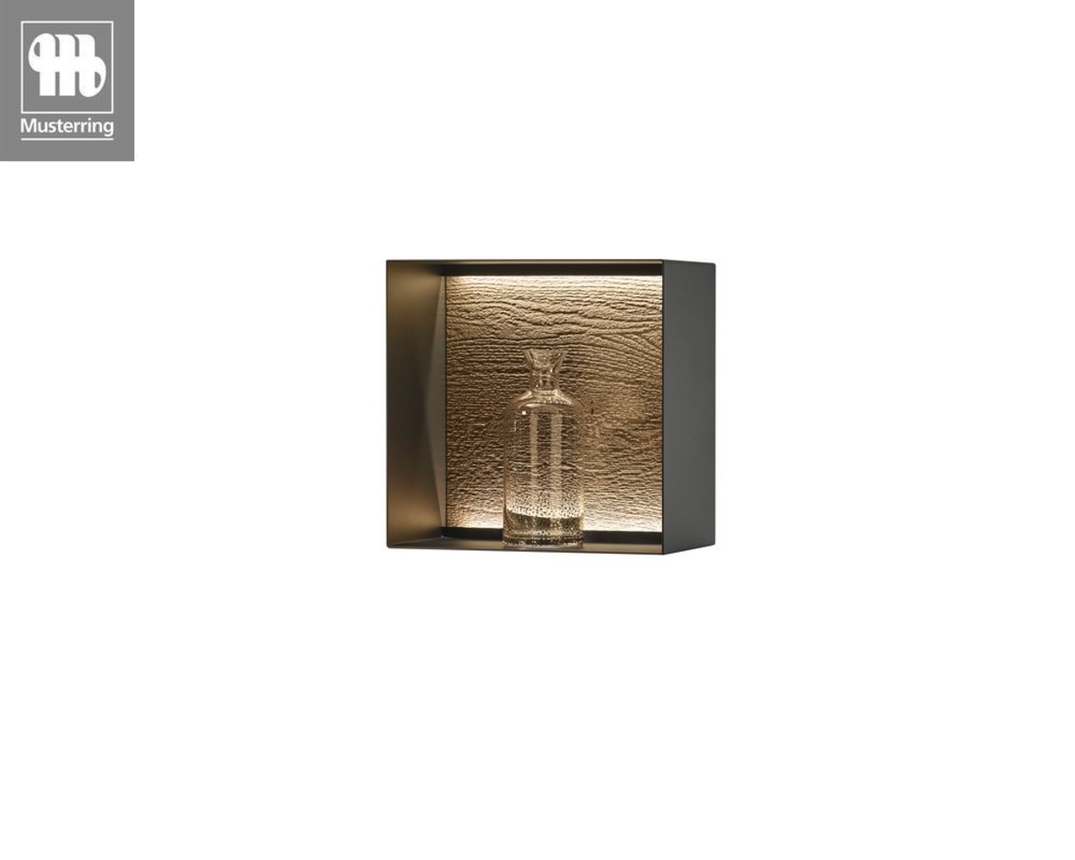 Musterring Hängeregal "Trevio" 7250, Riffelholz - Braun/Schwarz - 3