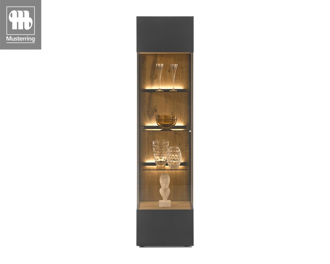 Musterring Vitrine "Trevio" 7250, Kerneiche Umato, Lack anthrazit - Braun/Anthrazit - 1