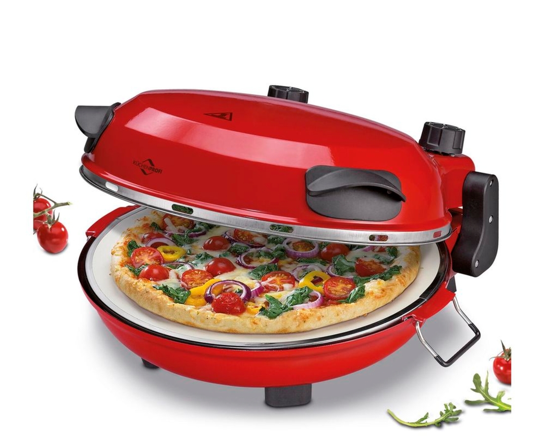 Pizza-Maker inkl. Bedienungsanleitung mit Rezepten - Rot / Schwarz - 1