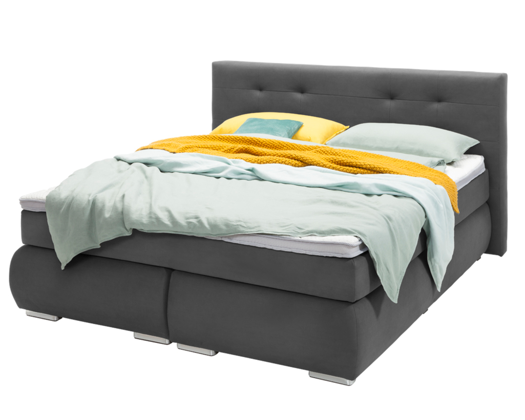 Boxspringbett "Satzwedel" grau, 180x200 cm - grau - 1