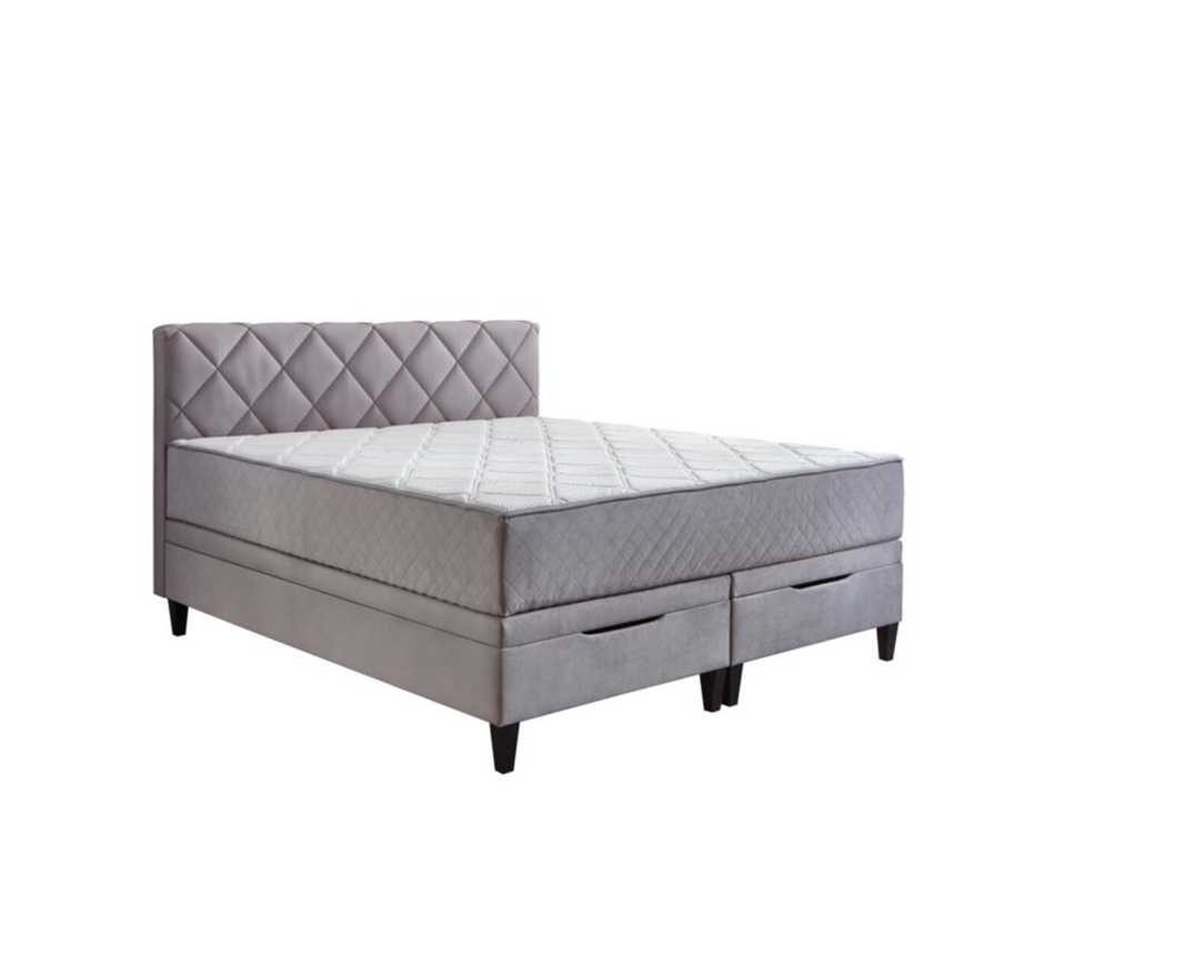 Boxspringbett "Sassenburg", ca. 180x200 cm - Silber - 1