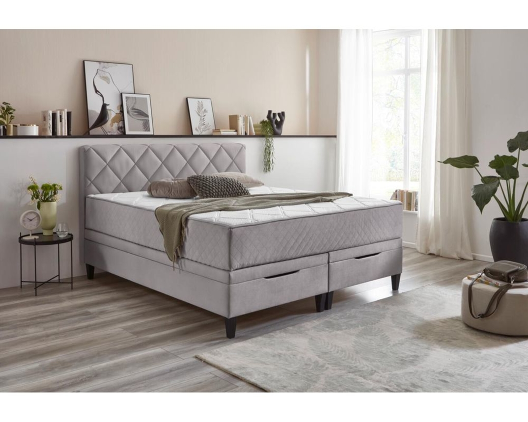 Boxspringbett "Sassenburg", ca. 180x200 cm - Silber - 3