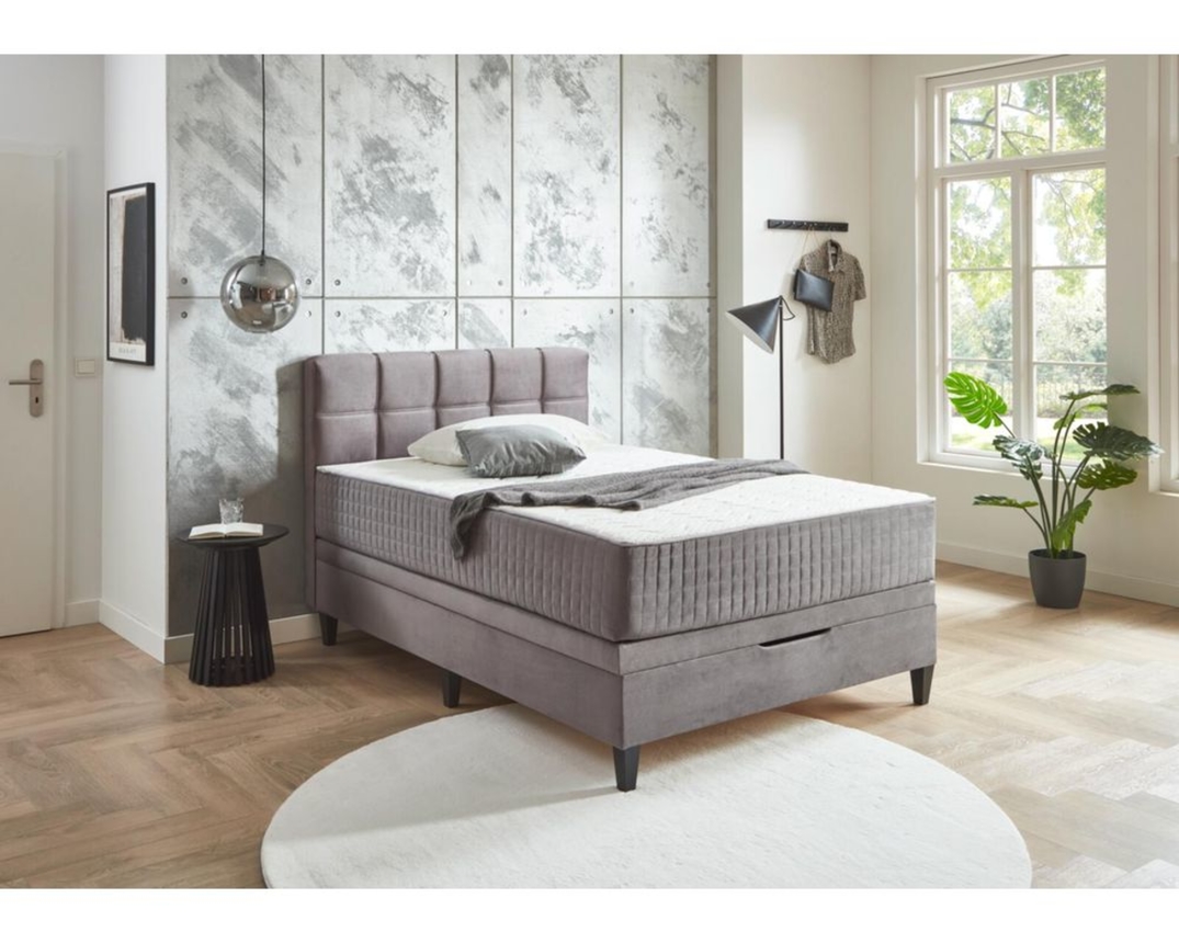 Boxbett "Santiago" mit Bettkasten, ca. 140x200 cm - Grau - 1