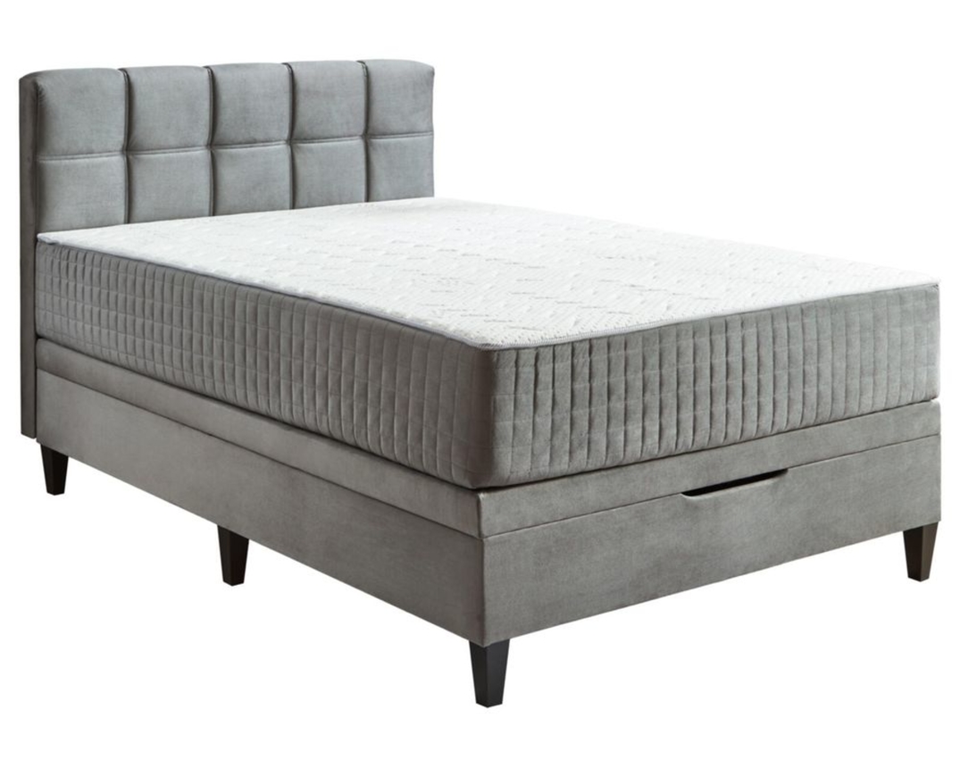 Boxbett "Santiago" mit Bettkasten, ca. 140x200 cm - Grau - 3