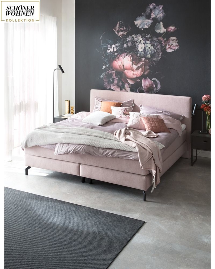 SCHÖNER WOHNEN Boxspringbett "Vita" rosa - Hellrosa - 1