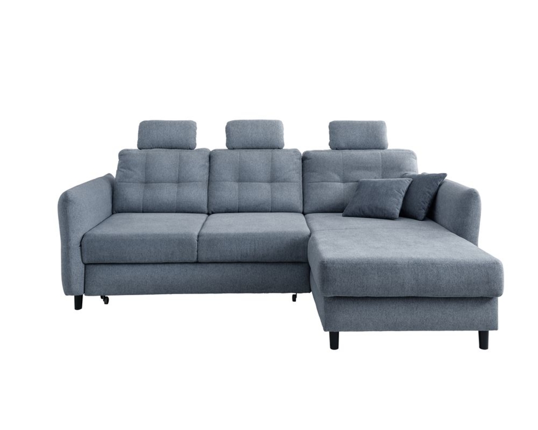 Ecksofa "Bjarne", leger, mit Funktionen - Blau - 3