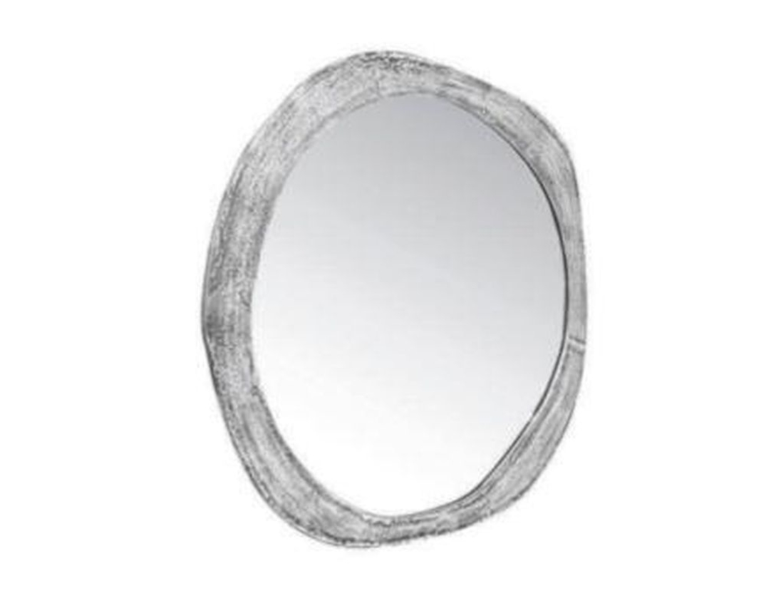 Dekospiegel "Mumbai", oval - Silber - 1