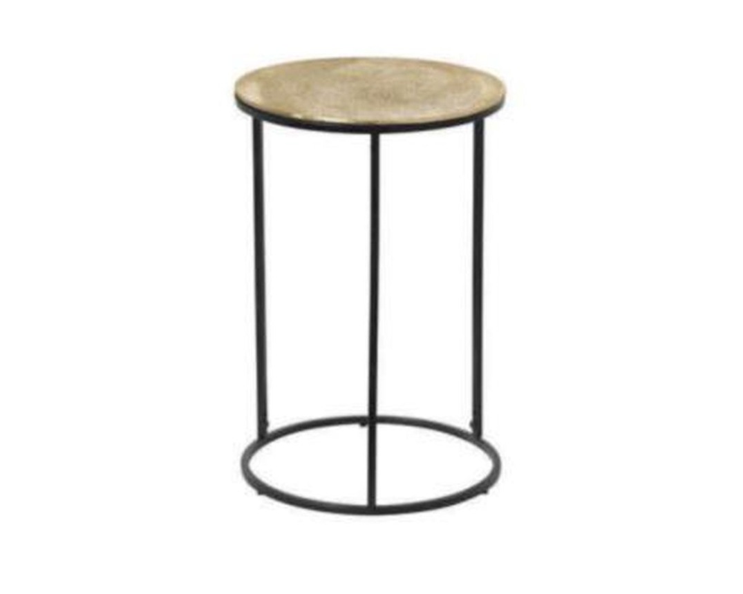 Beistelltisch "Mesa", Durchmesser ca. 41 cm - Gold/Schwarz - 1