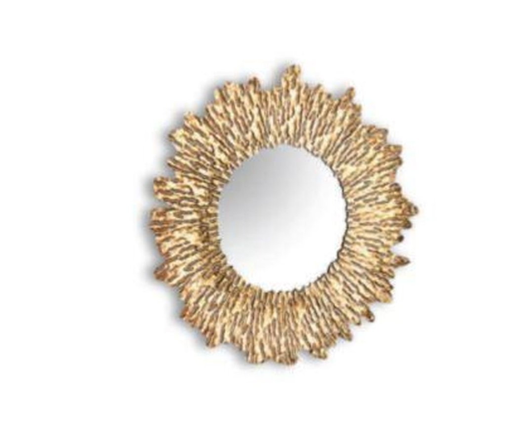 Dekospiegel rund, gold, ca. 80 cm - Gold - 1