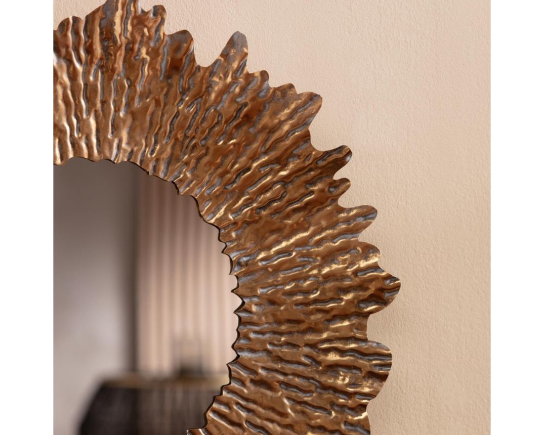Dekospiegel rund, gold, ca. 80 cm - Gold - 2