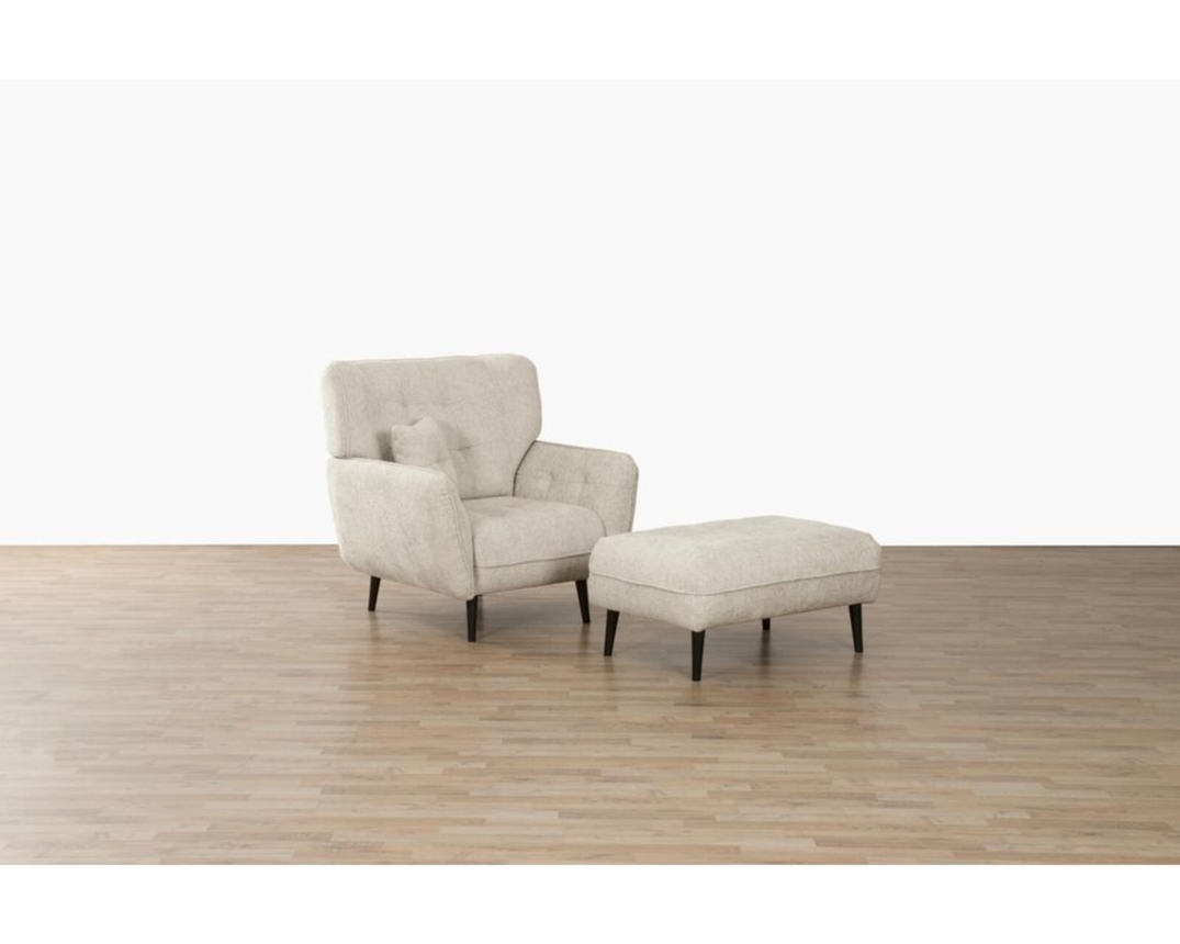 Sessel "Milan" - Creme/silber - 1