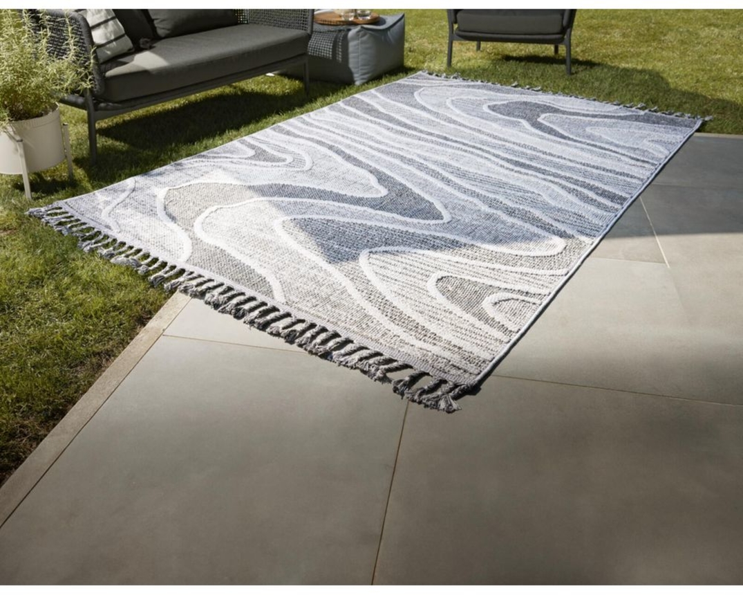 Interliving Outdoorteppich G8020 Linien, ca. 65x130 cm - Grau - 3