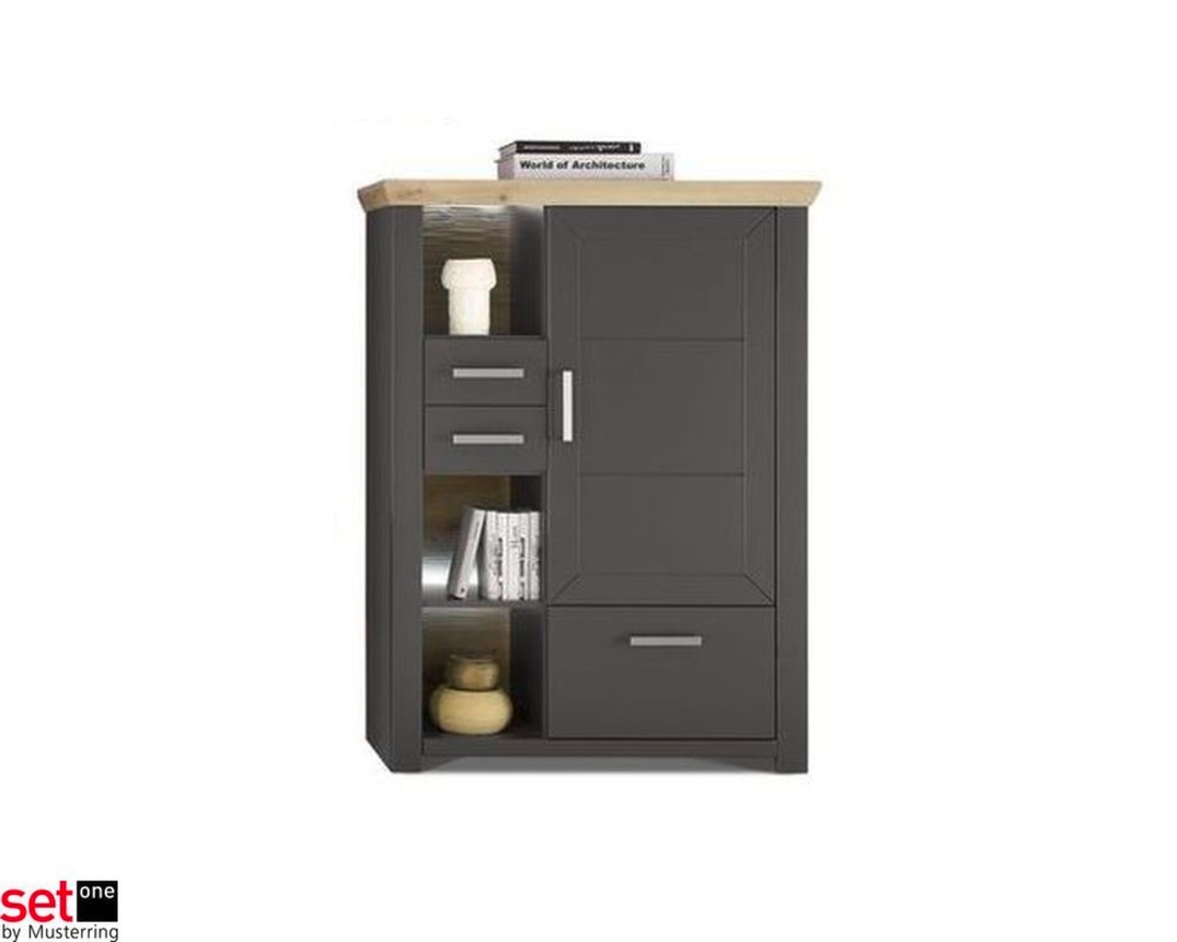 Highboard Set One by Musterring "York" grau/Eiche - grau/Eiche - 1