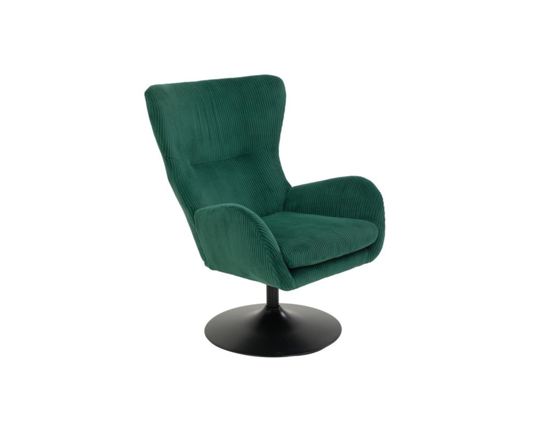 Sessel "Heddy", drehbar, Cord, grün - Grün - 2