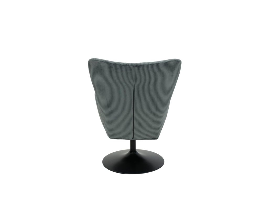 Sessel "Heddy", drehbar, Cord, dunkelgrau - Dunkelgrau - 5