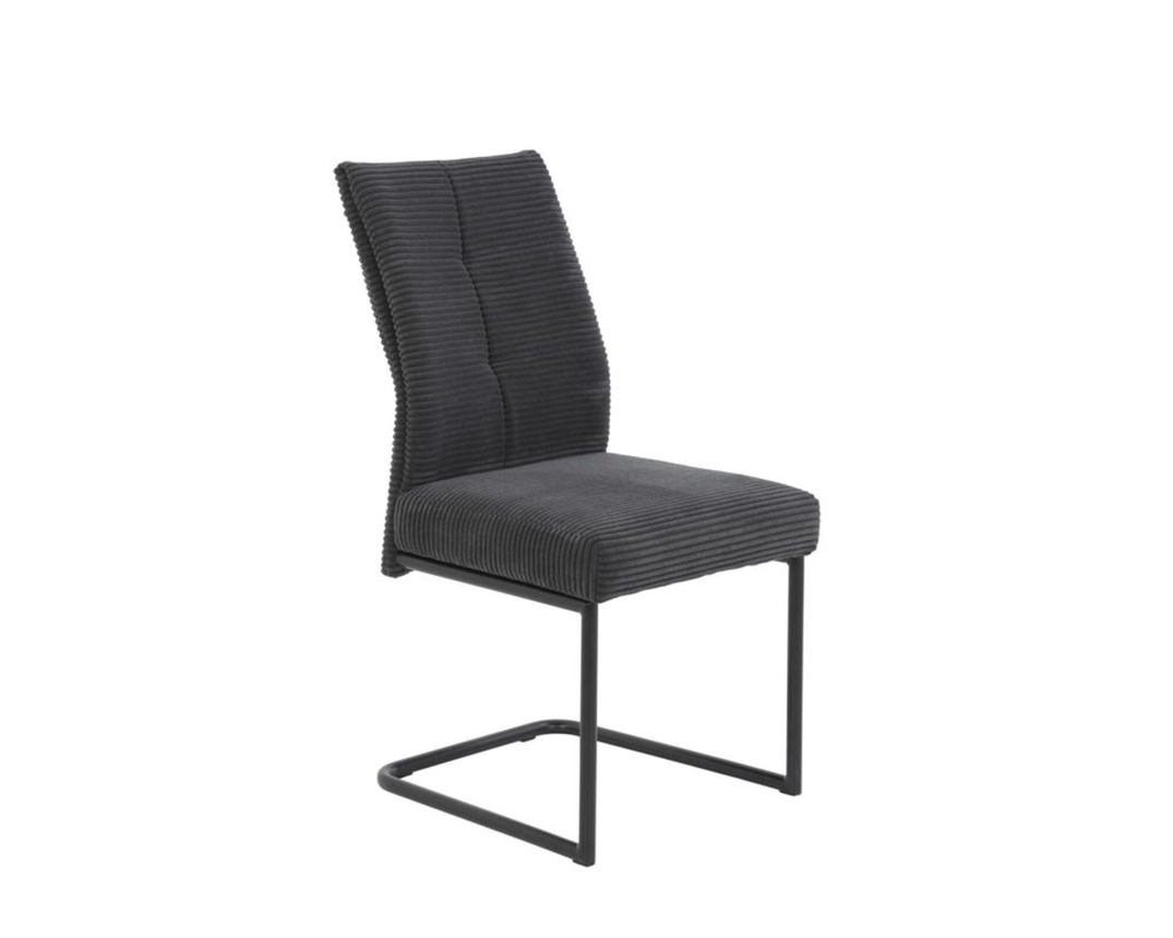 Schwingstuhl "Hias"Cordstoff, dunkel grau - anthrazit - 1
