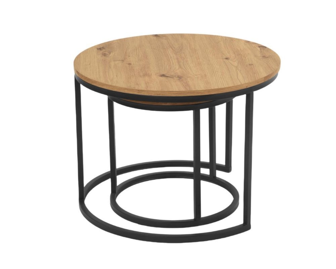 Couchtisch 2er-Set "Hilga" - Braun/Schwarz - 3