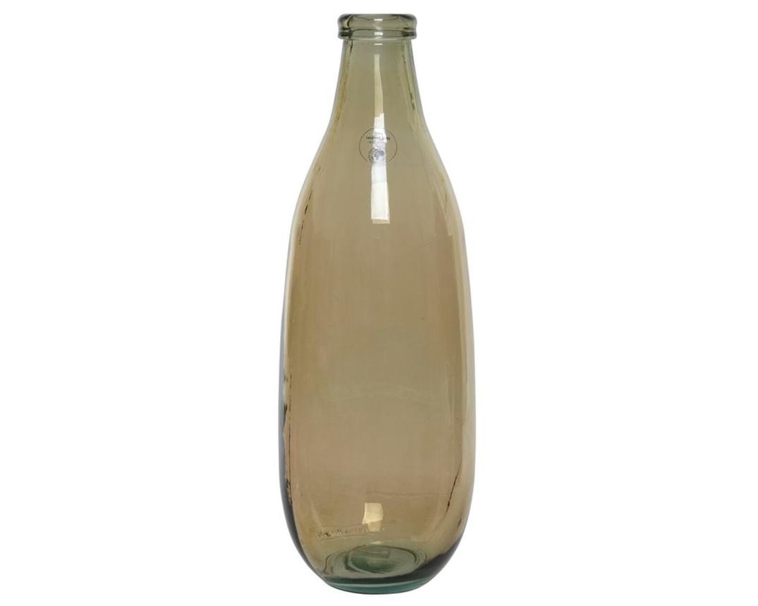 Vase aus recycletem Glas, ca. 40 cm hoch - Natur - 1
