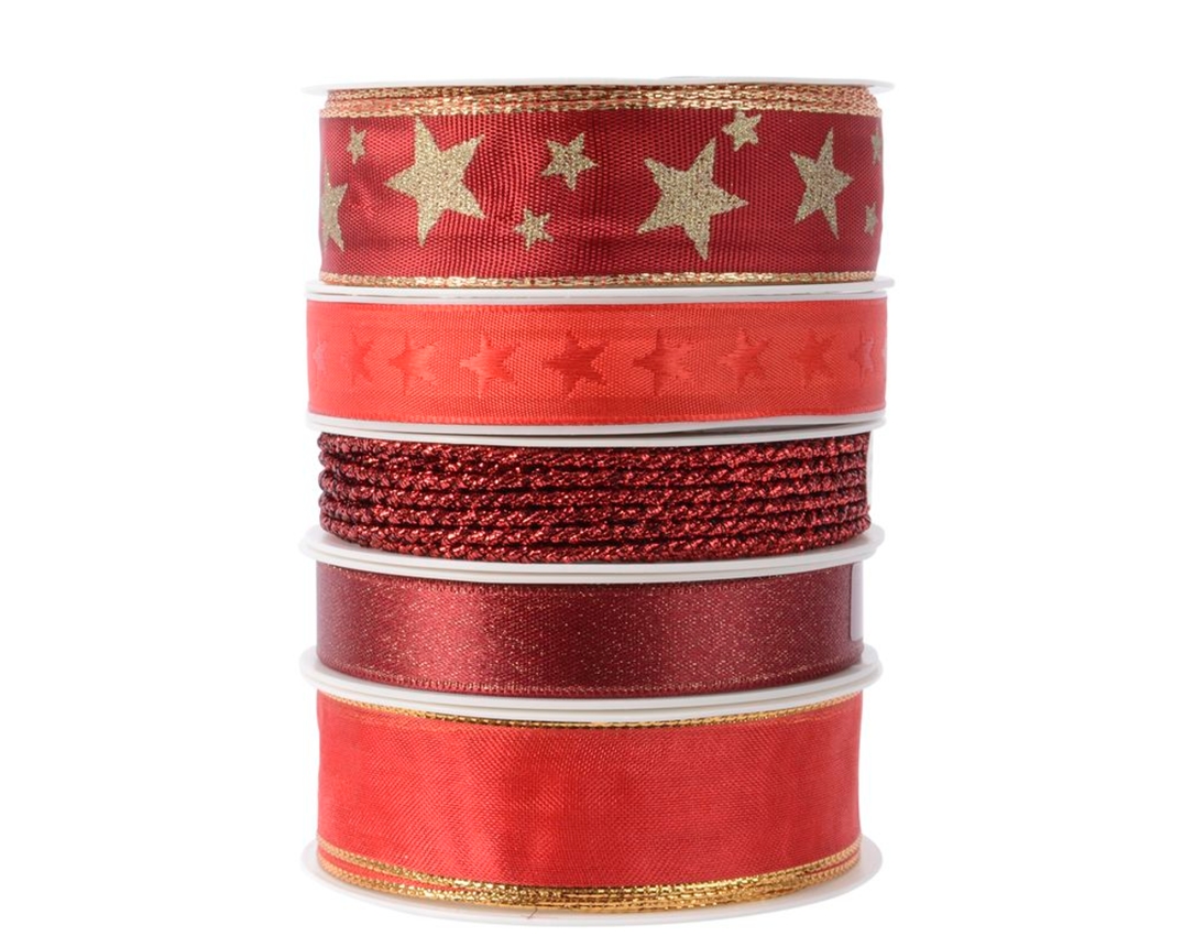 Geschenkband, ca. 3 m - rot - 1