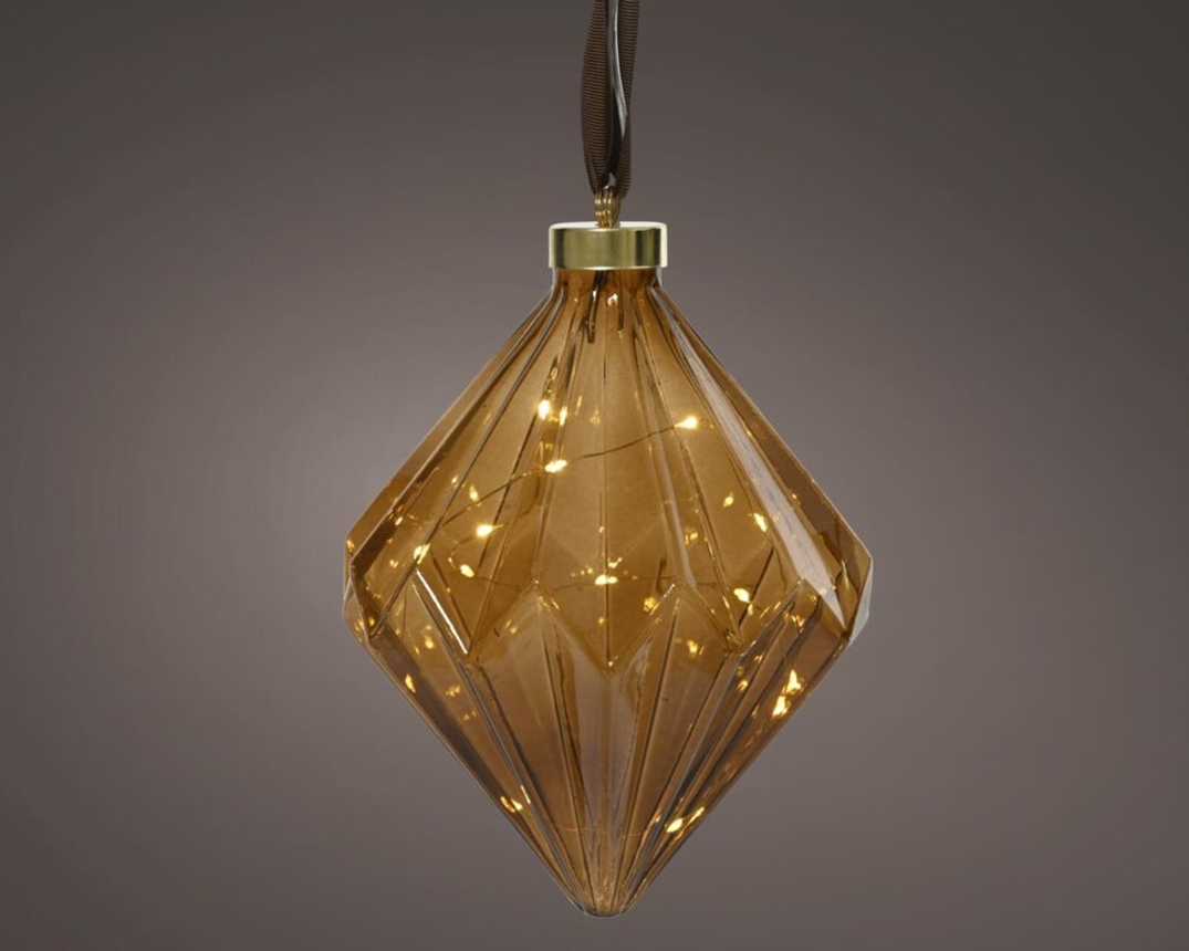 LED-Diamant, ca. 16x20 cm - Braun - 1