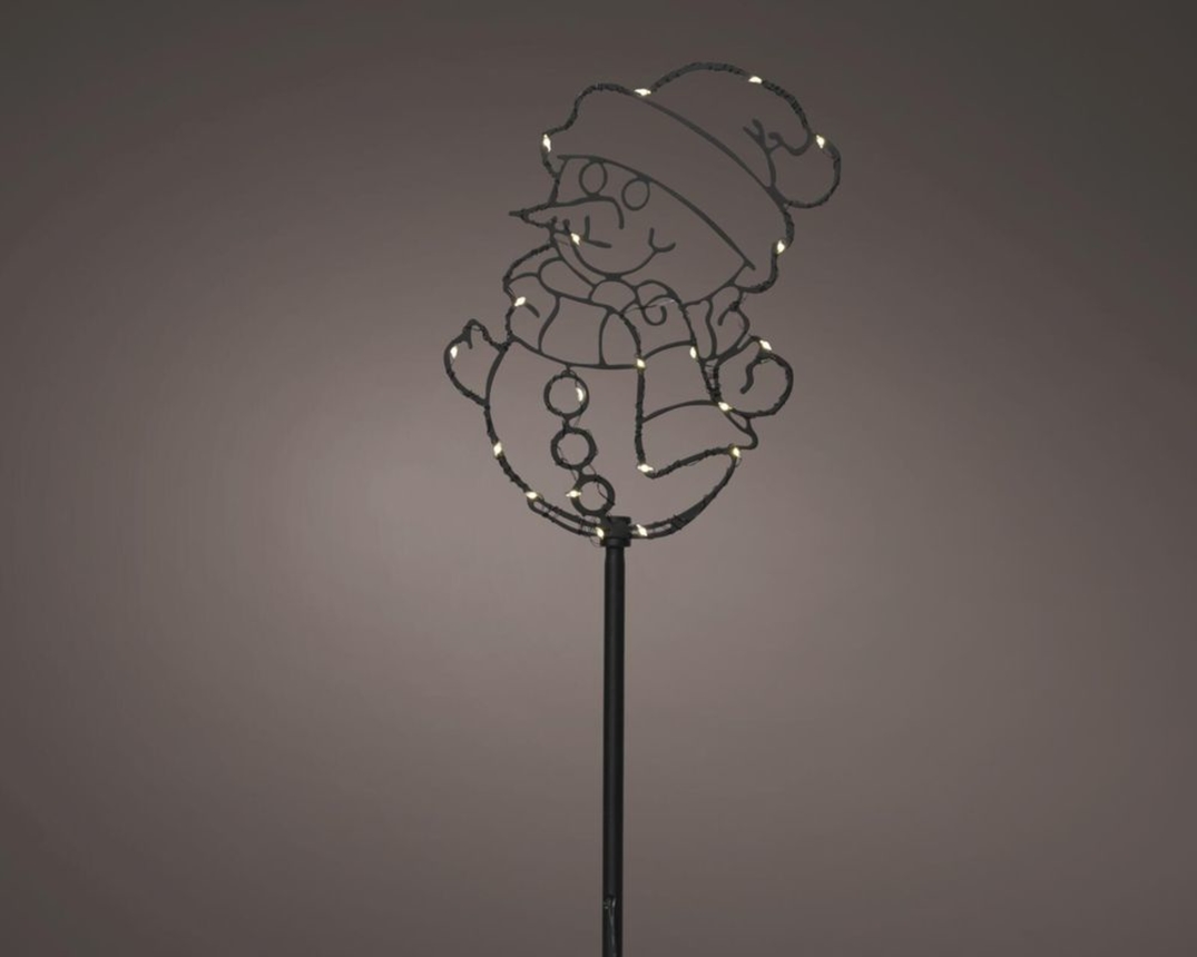 LED-Stecker Schneemann, ca. 75 cm - Schwarz - 1