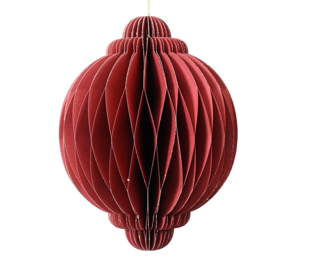 Papier-Zwiebel, rot, ca. 20 cm - Rot - 1