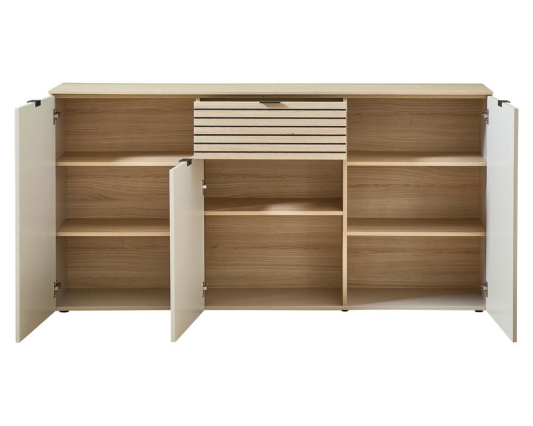 Sideboard "Iwaki", ca. 180x90 cm - Kaschmir/Holz - 2