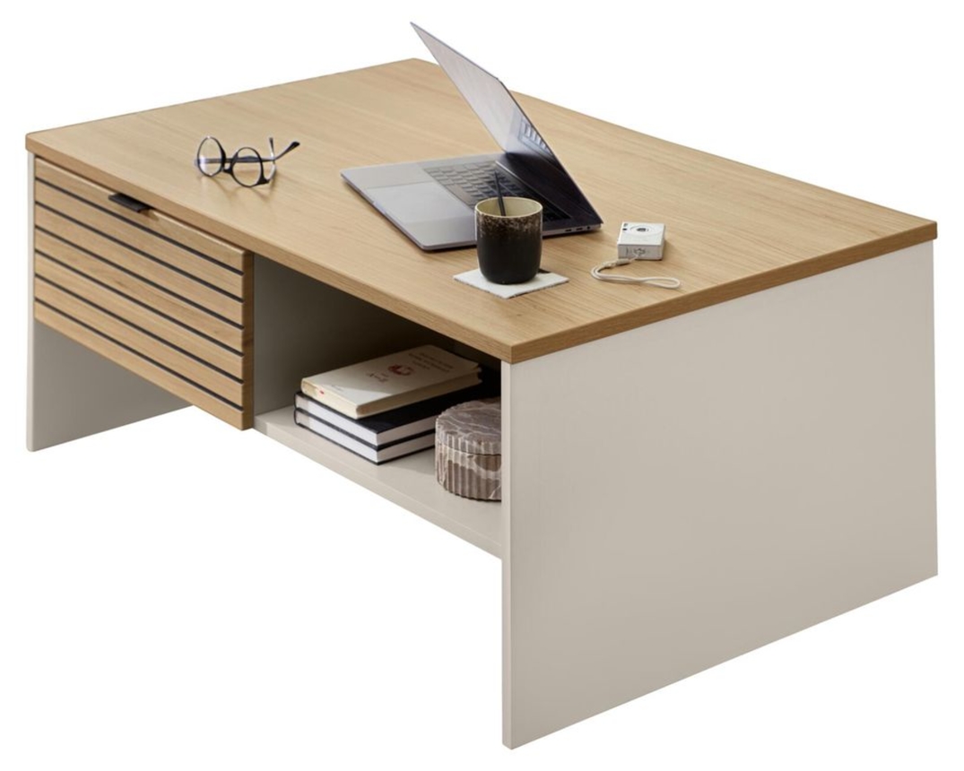 Couchtisch "Iwaki", ca. 110x85 cm - Kaschmir/Holz - 1