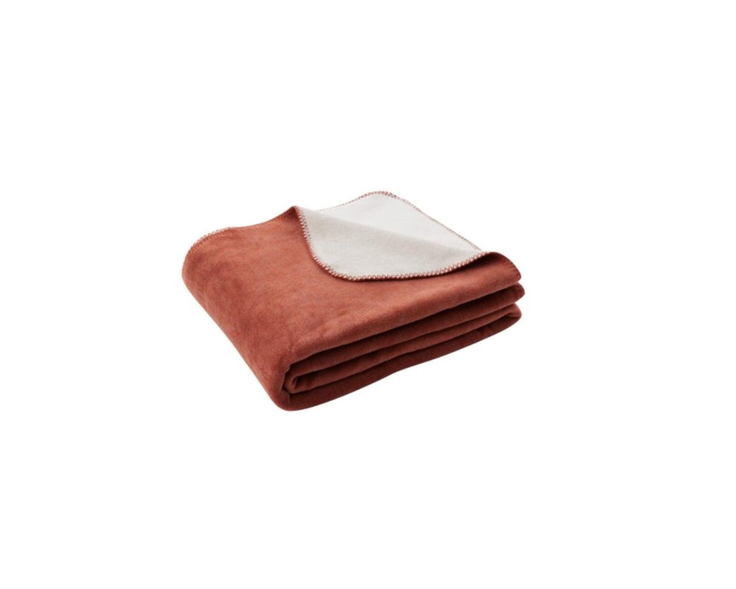 Interliving Decke 9104, Orange, ca. 150x200 cm - Rostorange - 5