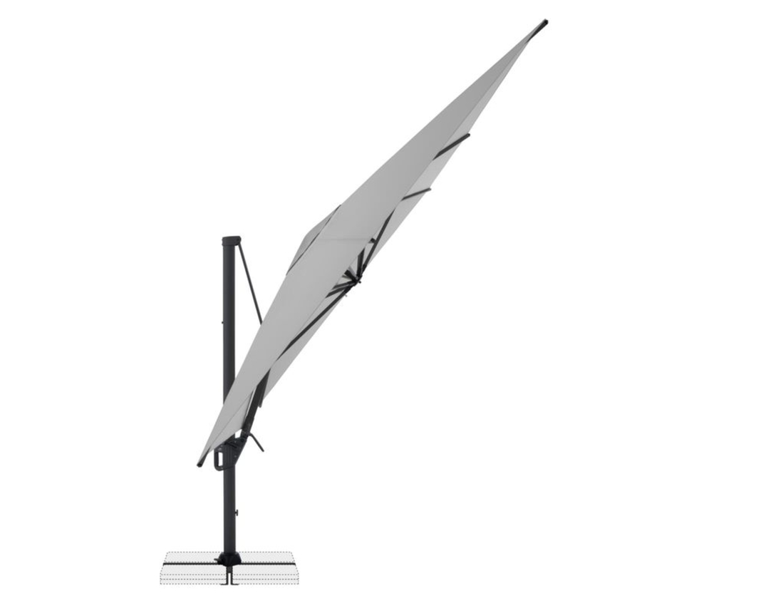 Pendelschirm "Dalian", ca. 300x400 cm, grau - Hellgrau - 2